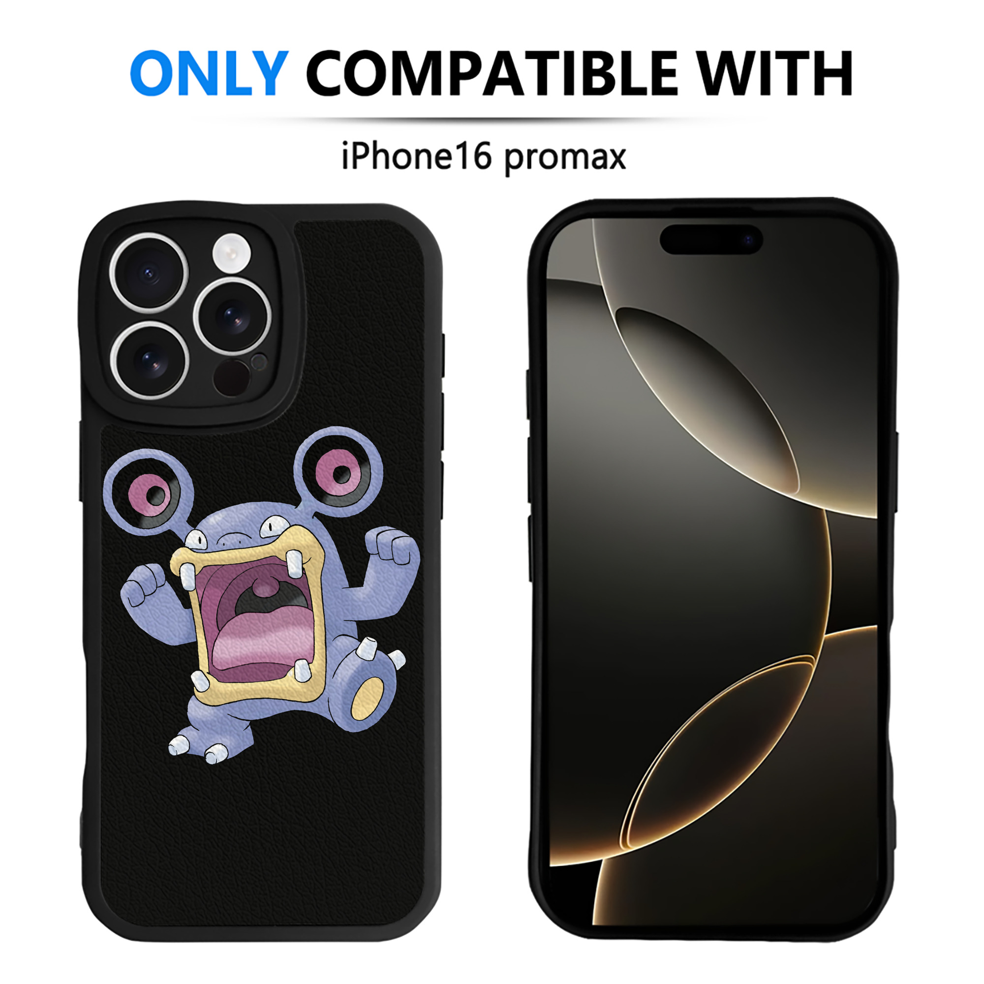 （画像用） ポケットモンスター Pokémon 【iPhone 16シリーズ対応】シリコンスマホケース（レザー調） 材質：シリコン